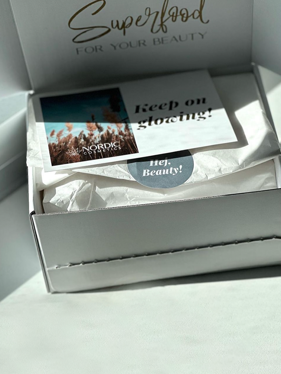 Skincare-Box mit Brief